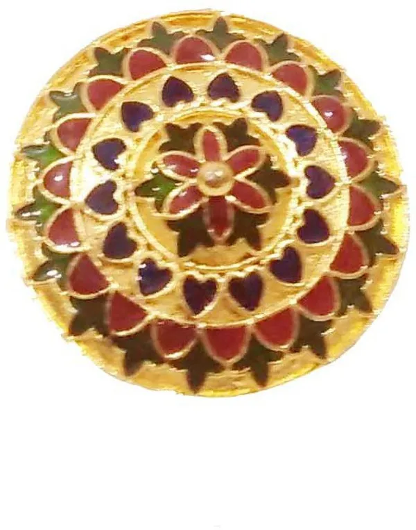 Assamese_Traditional_Copper_Gold_Plated_Multi_Color_Finger-Ring_For_Girls_&_Women